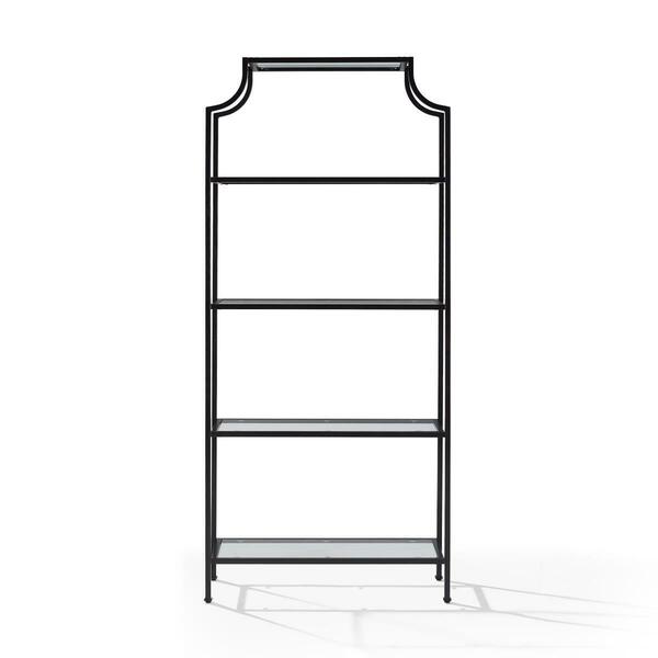 Kd Aparador Aimee Glass Etagere Bookcase, Oil-Rubbed Bronze KD3039218